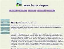 Tablet Screenshot of henryelectric.net